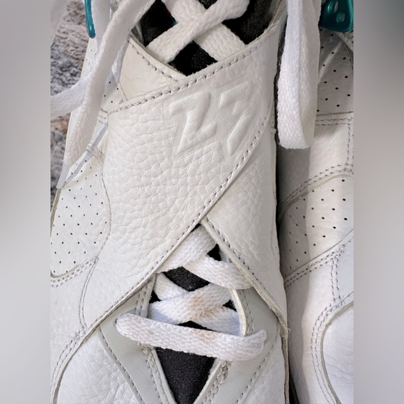 Jordan 8 Retro South Beach Shoes Black White Pink Teal - Size 12 - Picture 6 of 14